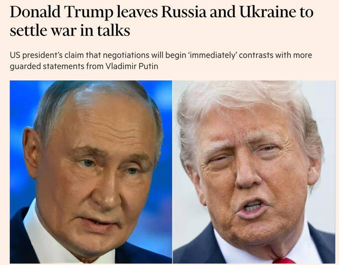 Трамп выступил с инициативой прямых переговоров между Украиной и Россией